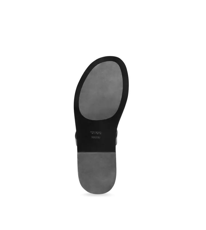 SMOOTH LEATHER T-SANDAL BLACK online